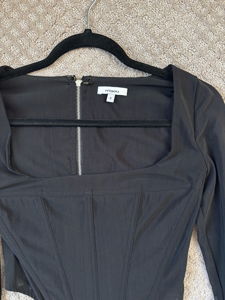 Miaou Mesh Corset Top — image 2 of 4